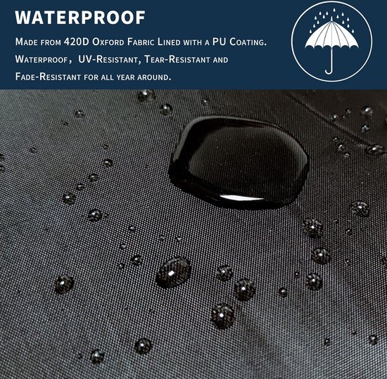 Housse De Protection - Jardin - Table Ronde - 163x84 Cm - Imperméable