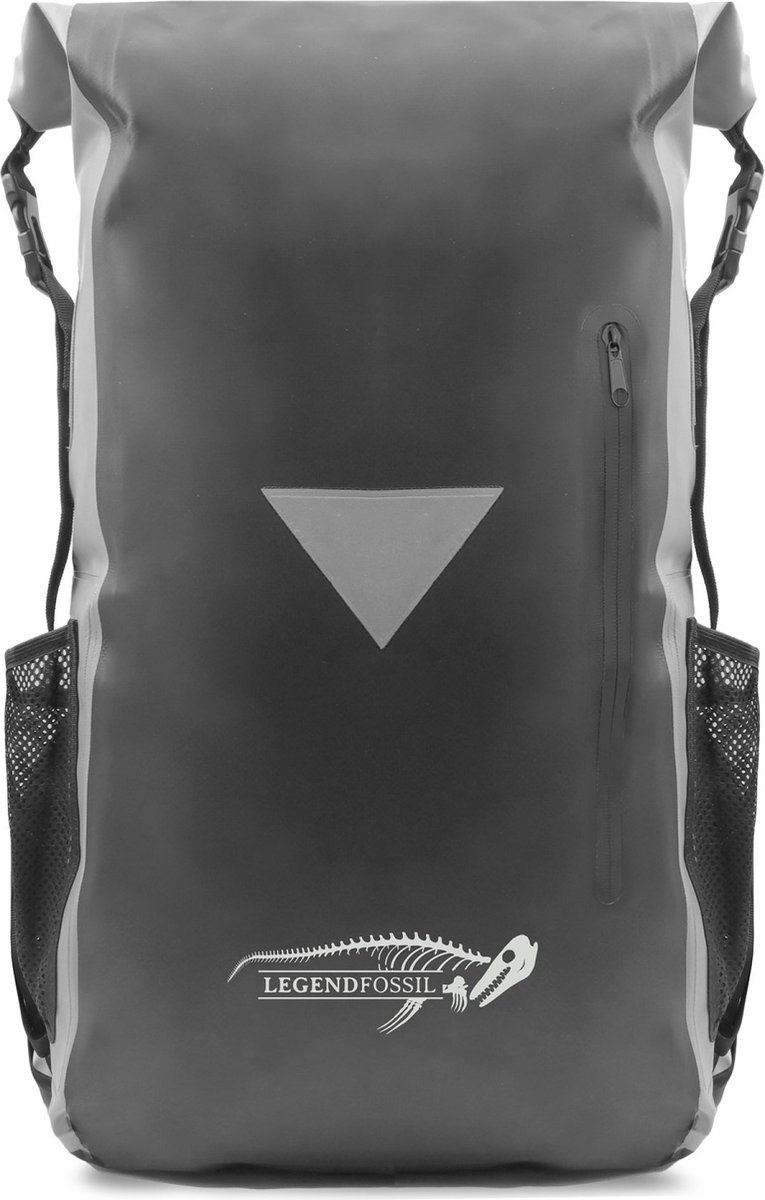 Legendfossil - Tarpaulin Rucksack Chookie Black-Grey - 23L - Waterdicht - Rugzak - Backpack - Outdoor - Rugtas - Wandelen - Survival - PVC - Kayak - Zwart - Grijs
