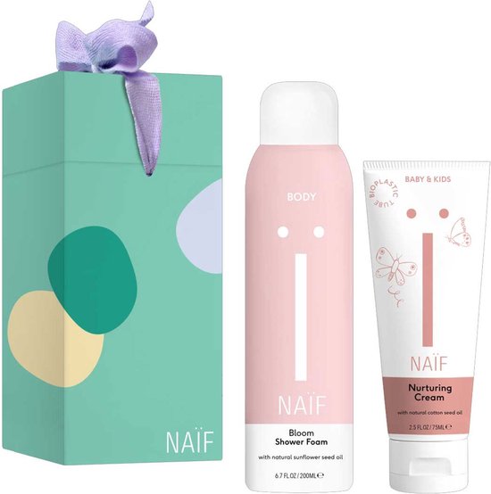 Naïf - Mini & Me Time Geschenkset - 2 Producten - Doucheschuim 200ml & Vette Crème 75ml - met Natuurlijke Ingrediënten - Cadeauverpakking — afbeelding 5