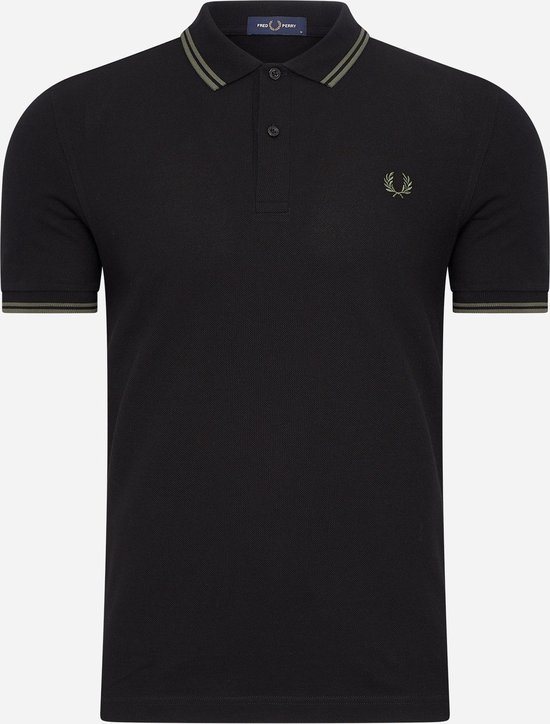 Fred Perry Twin tipped fred perry shirt - black field green