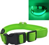 LED halsband hond | Maat XS | 28 - 38 cm | USB oplaadbaar | Groen | Veilig wandelen met verlichting