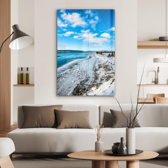 Littoral au parc national Forillon au Québec Plexiglas 80x120 cm - Tirage photo sur Glas (décoration murale plexiglas)