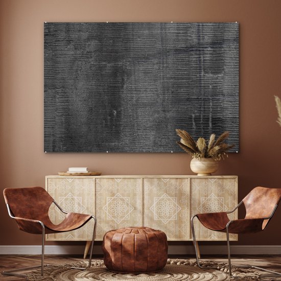 MuchoWow® Peinture sur verre 180x120 cm - Peinture sur verre acrylique - Béton - Grijs - Mur - Motifs - Photo sur verre - Peintures