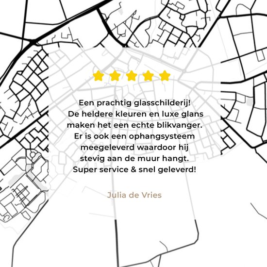 MuchoWow® Peinture sur verre - Lichtenvoorde - Zwart Wit - Plan de la ville - Plan d'étage - Carte - Nederland - 60x90 cm - Peintures sur verre acrylique - Photo sur Glas