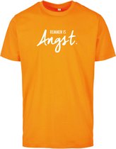 T-shirt oranje S - Remmen is angst - wit - soBAD.| Foute apres ski outfit | kleding | verkleedkleren | wintersporttruien | wintersport dames en heren