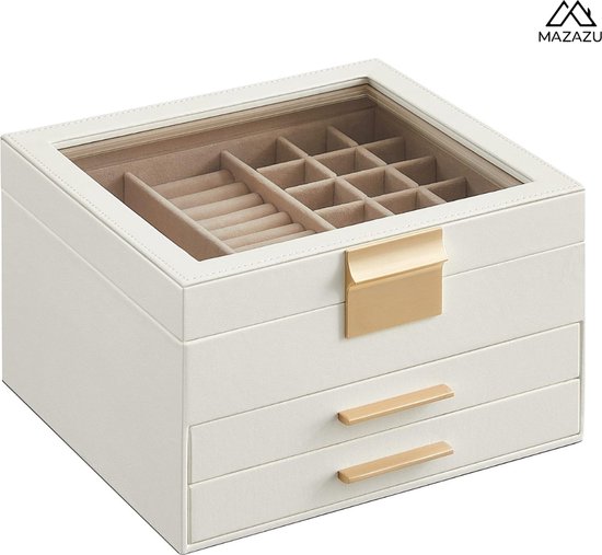 MIRA Home - Sieradendoos - Organizer - Juwelendoos - Sieraden - 23.1x20.3x13.5