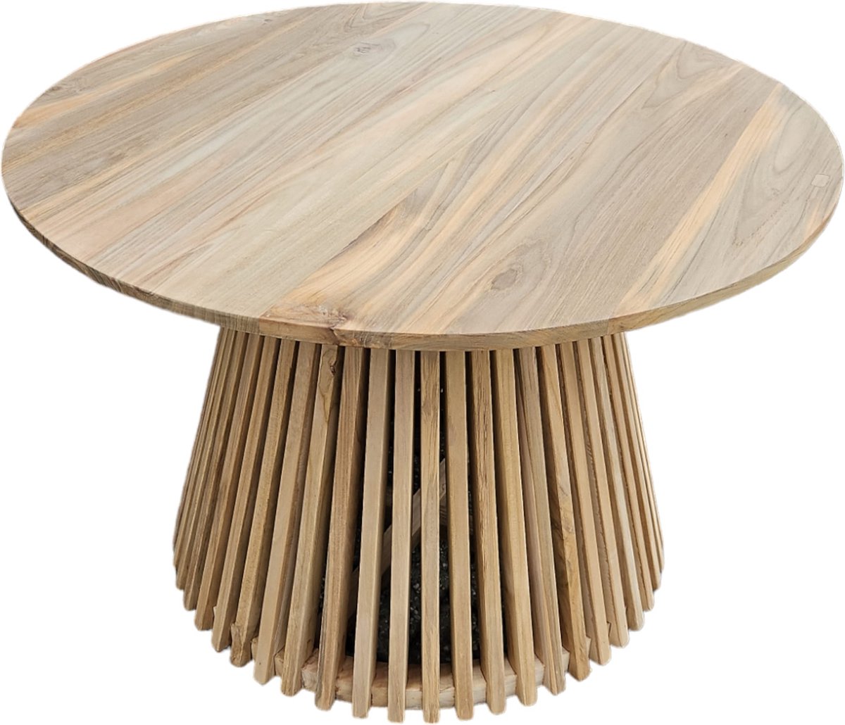 Ronde Teakhouten Salontafel 70cm uit Indonesië | bol.com