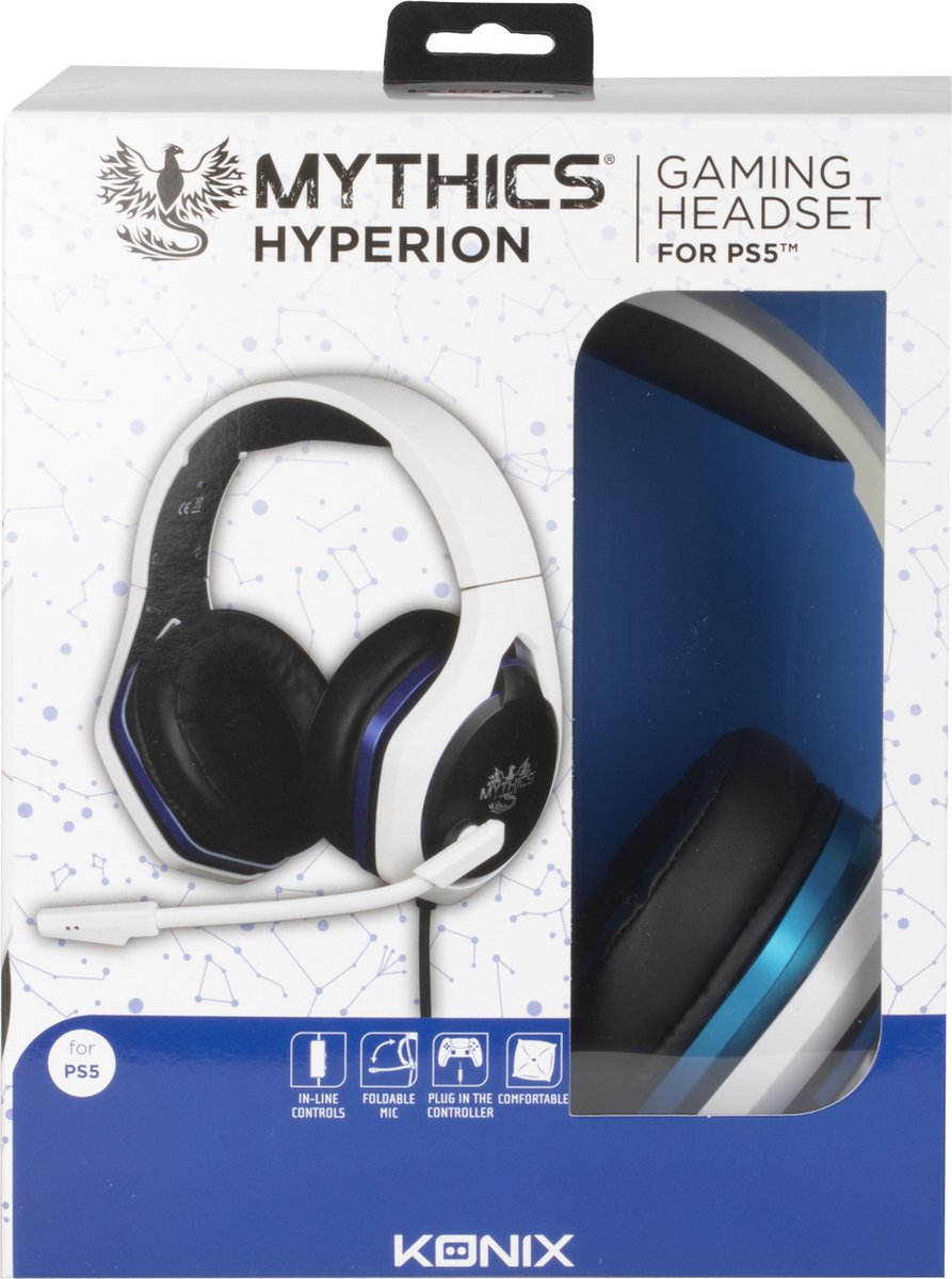 Mythics - gaming headset PS5 - Hyperion - in-line afstandsbediening -  inklapbare... | bol