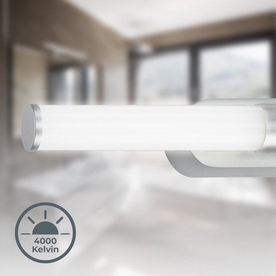 B.K.Licht - LED spiegellamp - voor de badkamer - neutraal wit lichtkleur - wandlamp - chroom - IP44 - 7W - 40 cm - B.K.Licht
