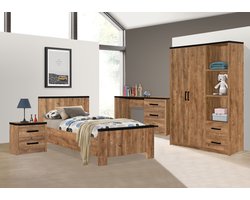 Belfurn -4 delige slaapkamer Esra in acacia eikkleur