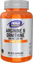 NOW Foods - Arginine Ornithine 500/250mg 100caps