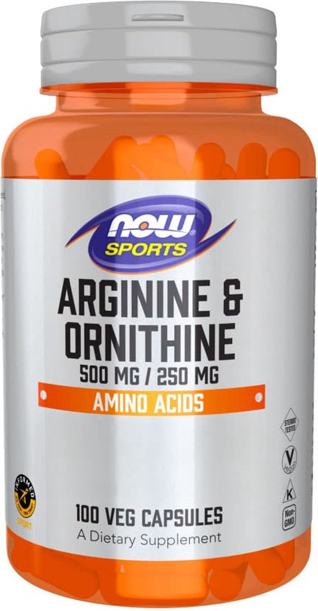 Goedkoopste NOW Foods - Arginine Ornithine 500/250mg 100caps