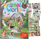 Dieren stickerboek met 236 dierenstickers - Depesche Create your Animal World met dieren stickers in de dierenwereld