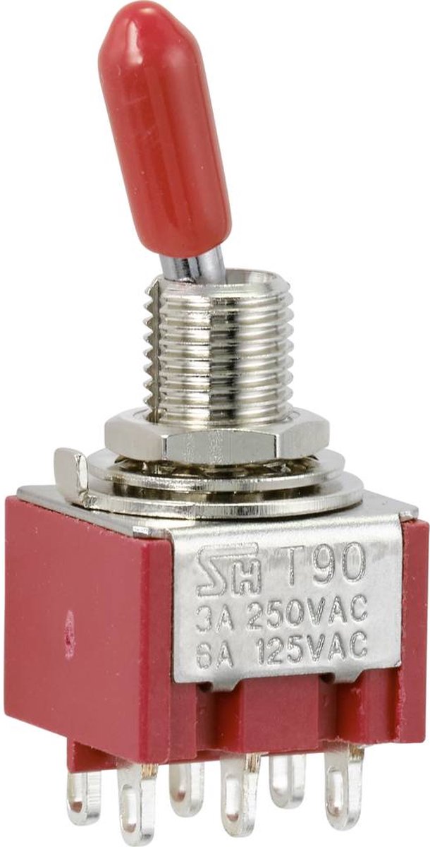 TRU COMPONENTS TC-9353996 Wipschakelaar 250 V/AC 3 A 2x aan/aan Continu 1 stuk(s)