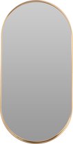 Home & Styling Wandspiegel - ovaal - goud - metalen frame - 50 x 25 cm