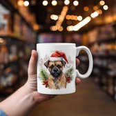 Mok Border Terrier Beker cadeau voor haar of hem, kerst, verjaardag, honden liefhebber, zus, broer, vriendin, vriend, collega, moeder, vader, hond