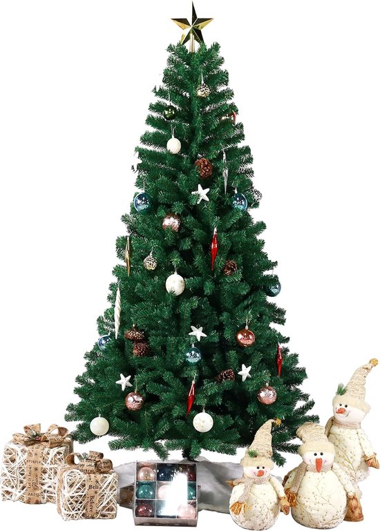 Sapin de Noël Artificiel 210 cm avec Support de Fer - Neige