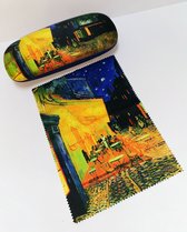Luxe brilkoker met poetsdoek Vincent van Gogh Café de nuit