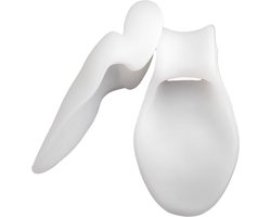hallux valgus grote teencorrector - hallux valgus beschermer - Jicht Correctie - Teen Spreider set van 2 stuks - wit - oDaani