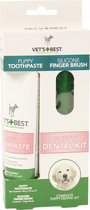 Vets best puppy tandpasta met vingerborstel kit - Default Title
