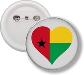 Button Met Speld - Hart Vlag Guinea - Bissau