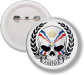 Button Met Speld - Schedel Vlag Assyrië