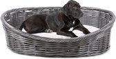 MaxxPet Hondenmand - Honden mand - Hondenbed - Ronde Kattenmand - Incl. hondenkussen - Antraciet - 70x53x23cm