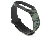 Horlogebandje geschikt voor Mi Band 5/6/7 - Slimme Horlogeband geschikt voor Mi Band 5/6/7 - Camouflage Zwart met donkergroen