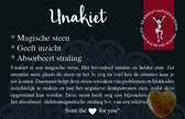 Edelsteen Unakiet - hartvorm - 2cm groot - magische steen - mét betekenis kaartje - in cellofaan geschenkzakje
