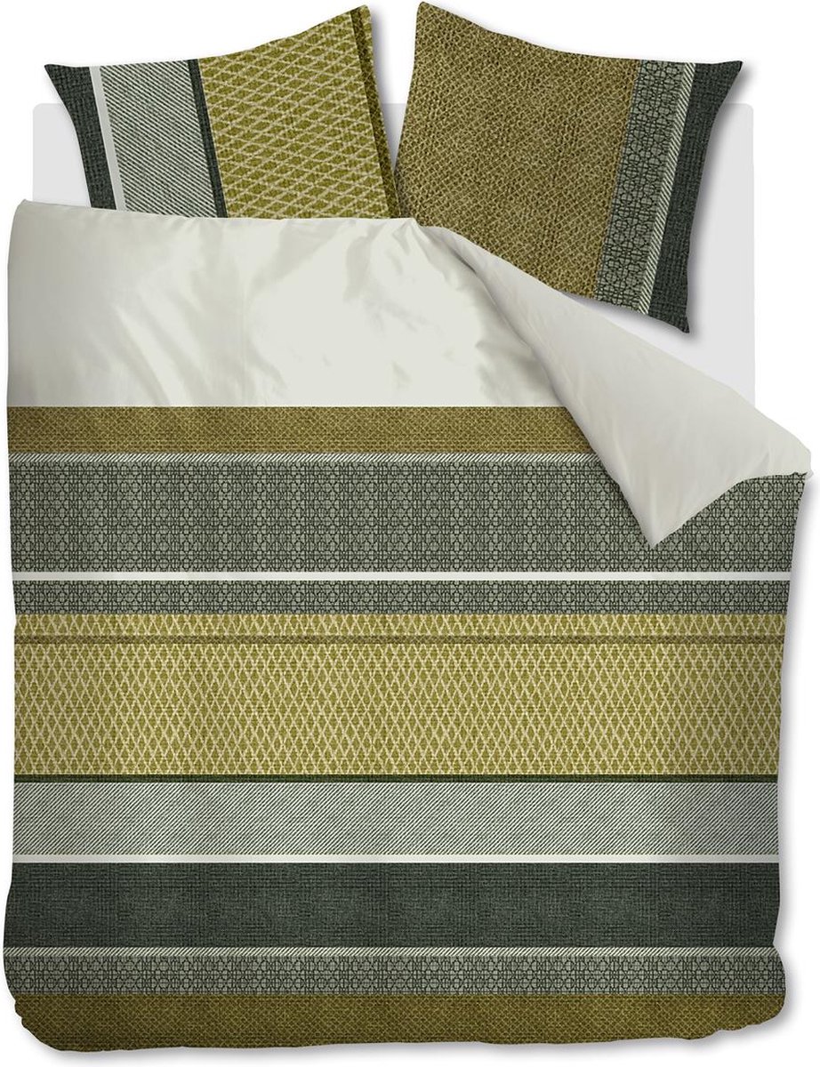 Beddinghouse Benthe dekbedovertrek - Tweepersoons - 200x200/220 cm - Groen