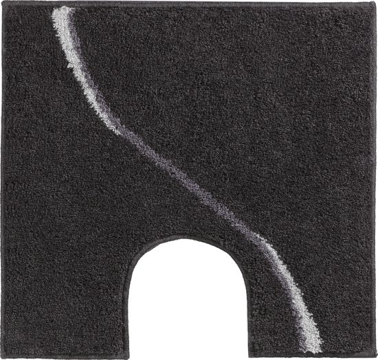 Casilin Carve - Antislip WC mat- Toilet mat met uitsparing - Grey - 60 x 55 cm