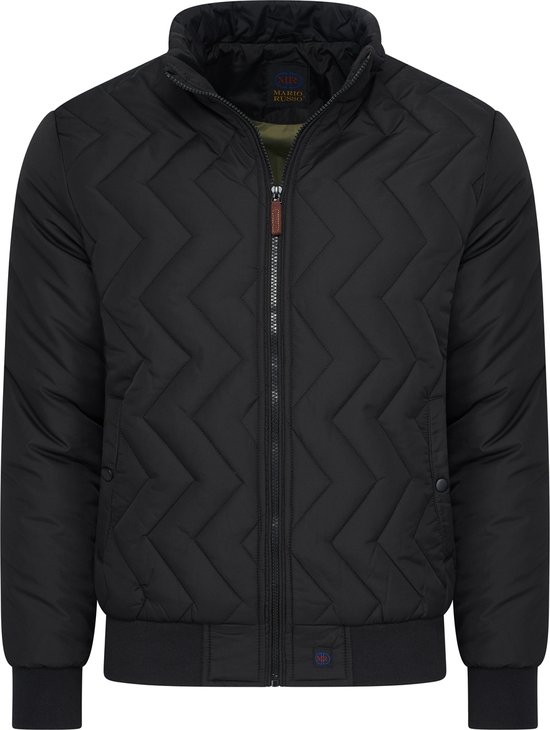 Mario Russo Aviation Jacket - Jas Heren - Winterjas Heren - Waterafstotend - Zwart - XXL