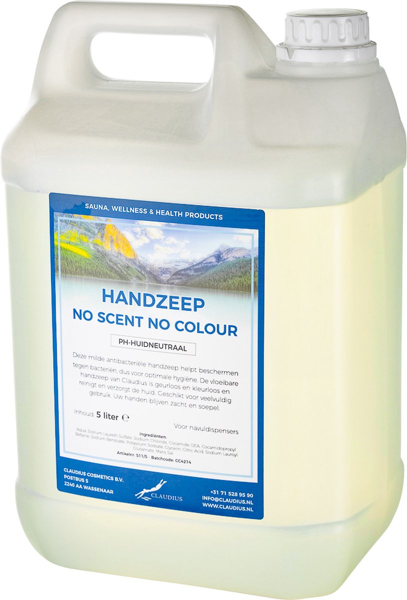 Goedkoopste Handzeep No Scent, No Colour 5 liter - navulling