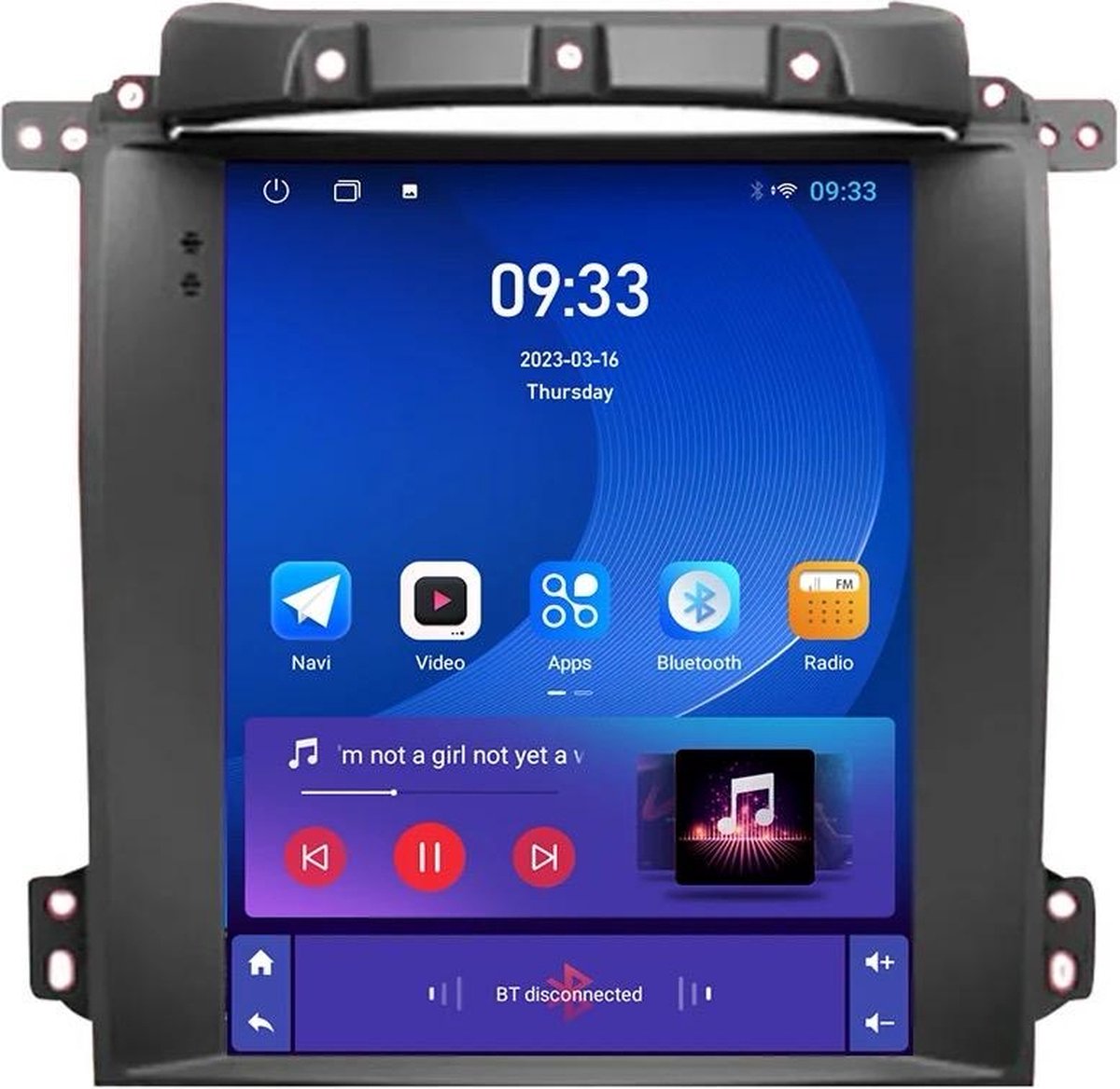 Navigatiesysteem auto met scherm - autoradio geschikt voor CarPlay en Android auto - bluetooth radio - geschikt voor Kia Sorento 2002-2006