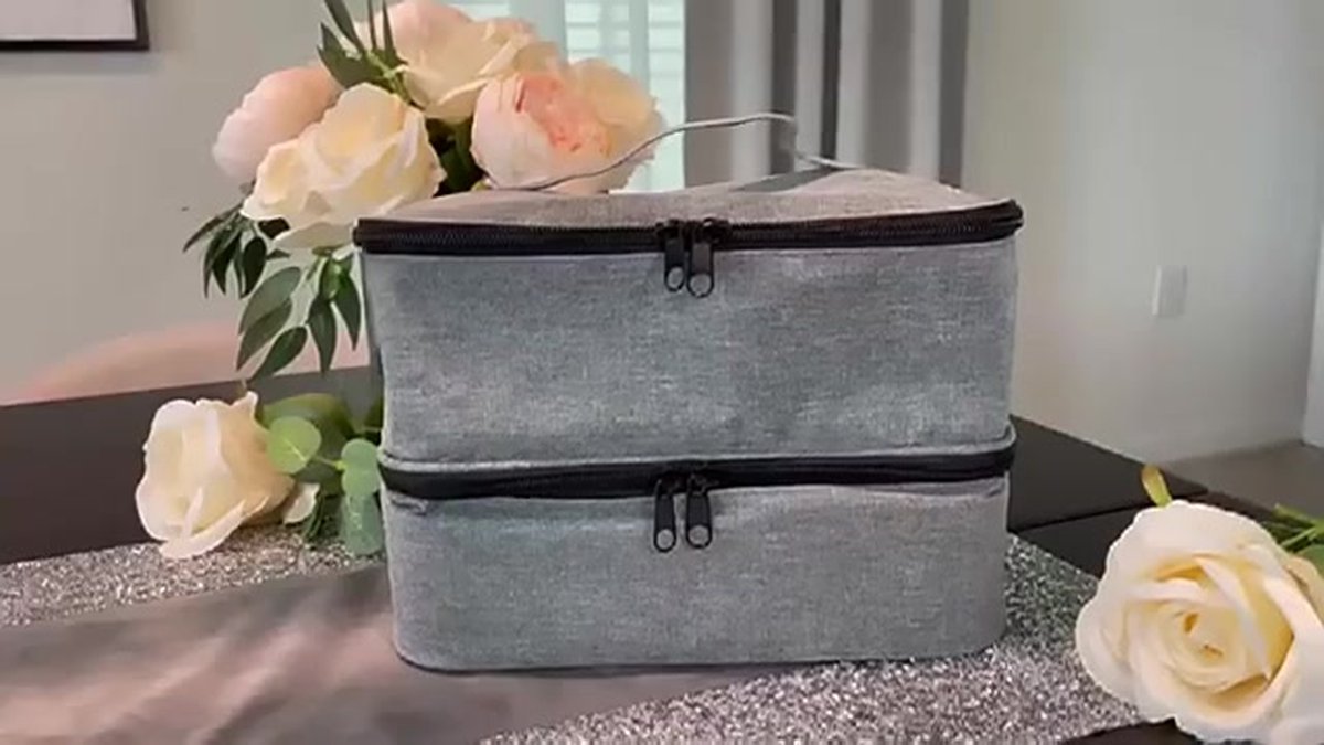 Roze grote make-uptas, BYLife nagellak organizer, houdt 30 flessen dubbellaagse reisopbergzakken waterdichte PU cosmetische tas met verstelbare verdelers voor opslag van manicure-gereedschap Roze grote make-uptas, BYLife nagellak organizer, houdt 30 flessen dubbellaagse reisopbergzakken waterdichte PU cosmetische tas met verstelbare verdelers voor opslag van manicure-gereedschap