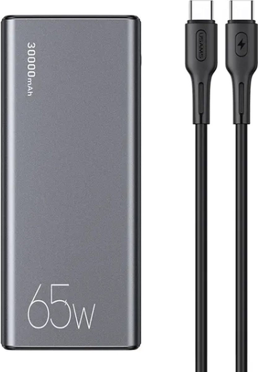DrPhone MacPower USCD-165 Powerbank – 30.000 mAh 65W – Quick Charge – Smartphone – Laptop – Tablet + USB-C Kabel