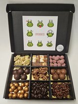 Luxe Belgische Chocolade Proeverij Pakket met Mystery Card 'Opkikkertje'