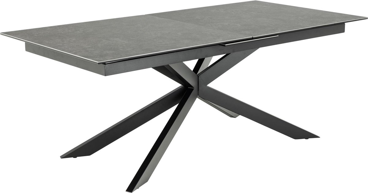 Giga Living Eettafel Jorvik - Uitschuifbaar Zwart Keramiek - 240x100x76cm