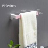 New Age Devi - "25,5cm Roze Handdoekstang - Zelfklevend Handdoekenrek voor Badkamer - Handdoekhouder Badkamer"