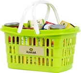 Klein Toys Alnatura winkelmandje - incl. talrijke accessoire doosjes en blikken met Alnatura-producten - gemaakt van bio plastic en gerecycled materiaal - groen