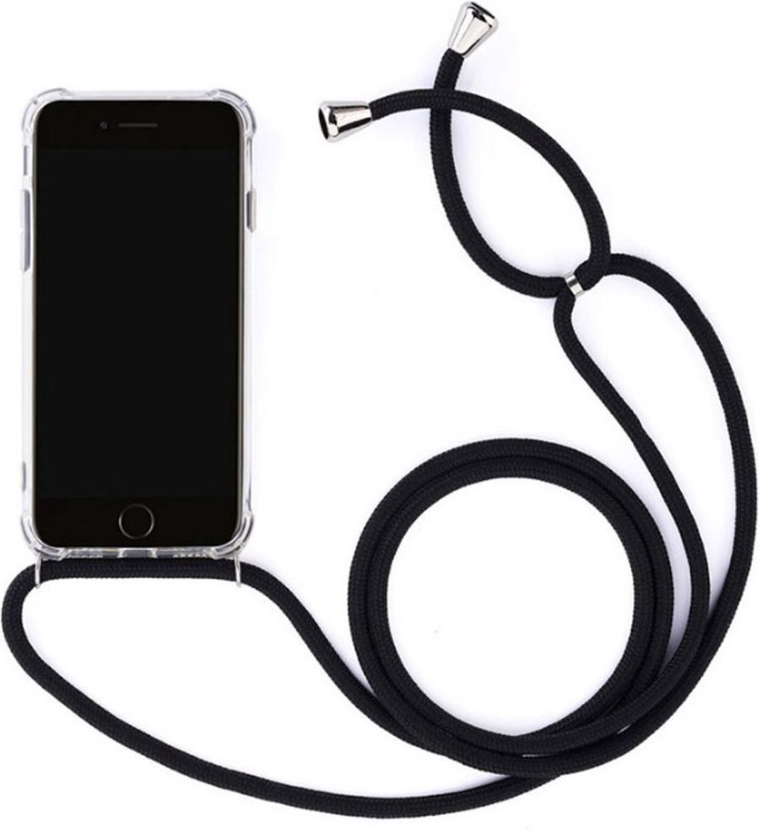 CHPN - iPhone 7/8 plus Case - Transparant - Met koord - Geschikt voor iPhone 7 en 8 plus - Telefoonhoesje - Phonecover - iPhonecover - Phonecase -Telefoonhoes met koord