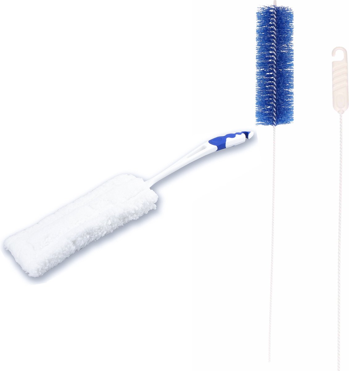 Goedkoopste Radiatorborstel set - 2-delig - flexibel - microvezel - 90 cm - duster