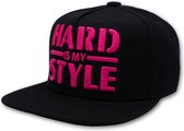 Snapback - Cap - Festival cap - Hardstyle - Hard is my style - Zwart - Roze