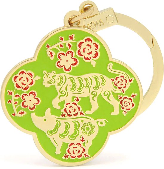 Porte-clés Amulette Ami Secret (Tigre/ Tiger & Cochon/Sanglier)