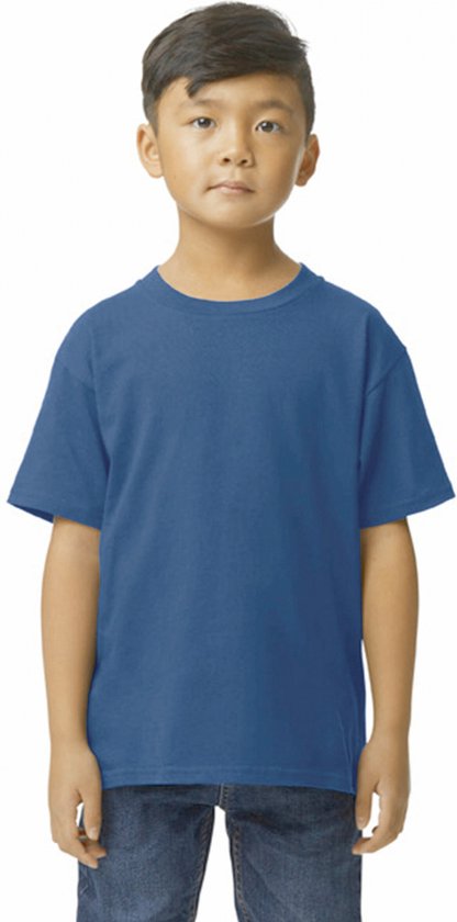 T-shirt Kind 3/4 years (XS) Gildan Ronde hals Korte mouw Royal 100% Katoen