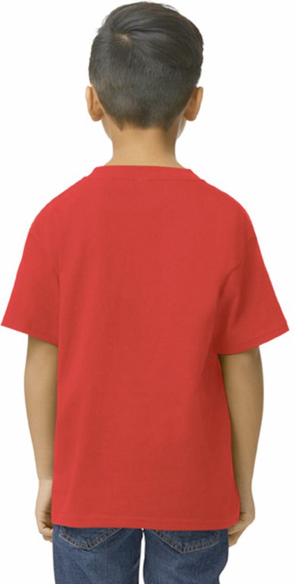 T-shirt Kind 9/11 years (L) Gildan Ronde hals Korte mouw Red 100% Katoen