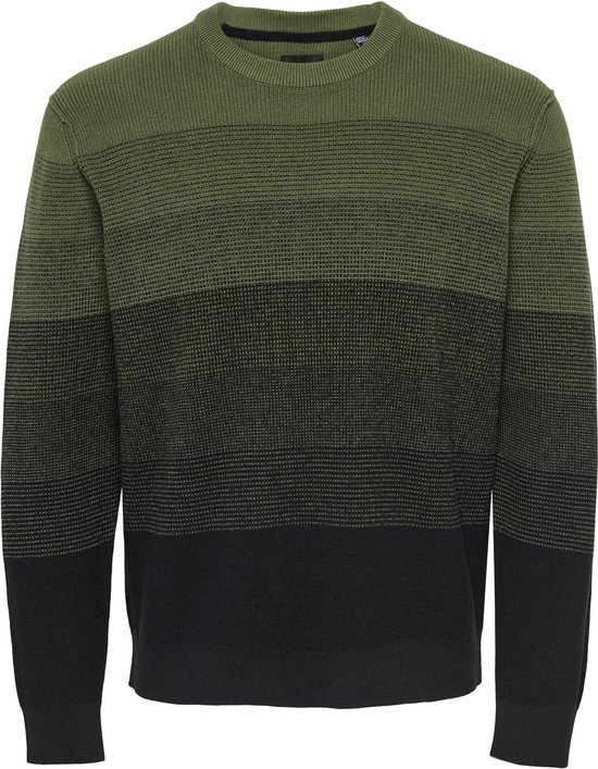 Pull pour homme ONLY & SONS ONSEKET LIFE REG 12 GRADE CREW KNIT - Taille S