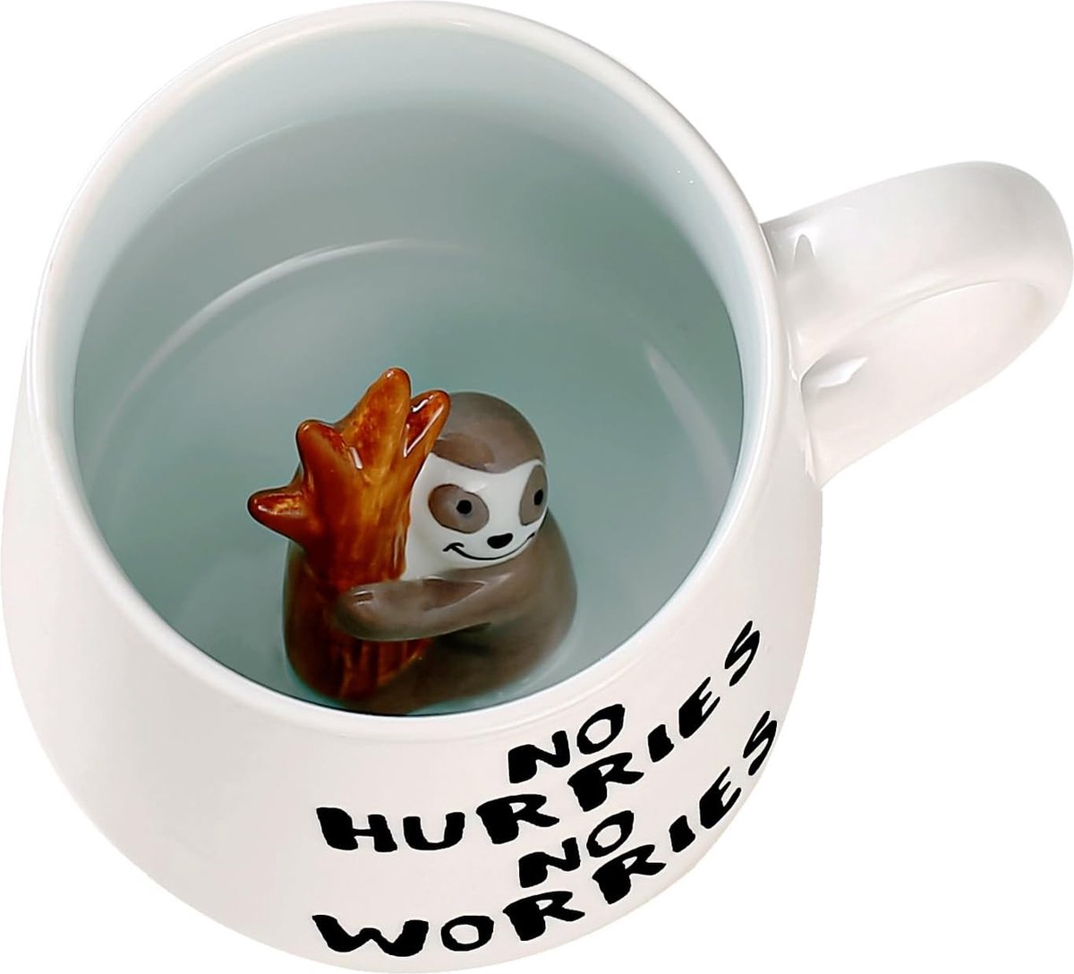 Luiaard Keramische Mok Grappig Gepersonaliseerd Kawaii Schattige Coole Dingen Koffiemok Cappuccino Grappige Bekers Gepersonaliseerd Bedankt Beste Vriend Geschenken voor Vrouwen, Mannen, Meisjes