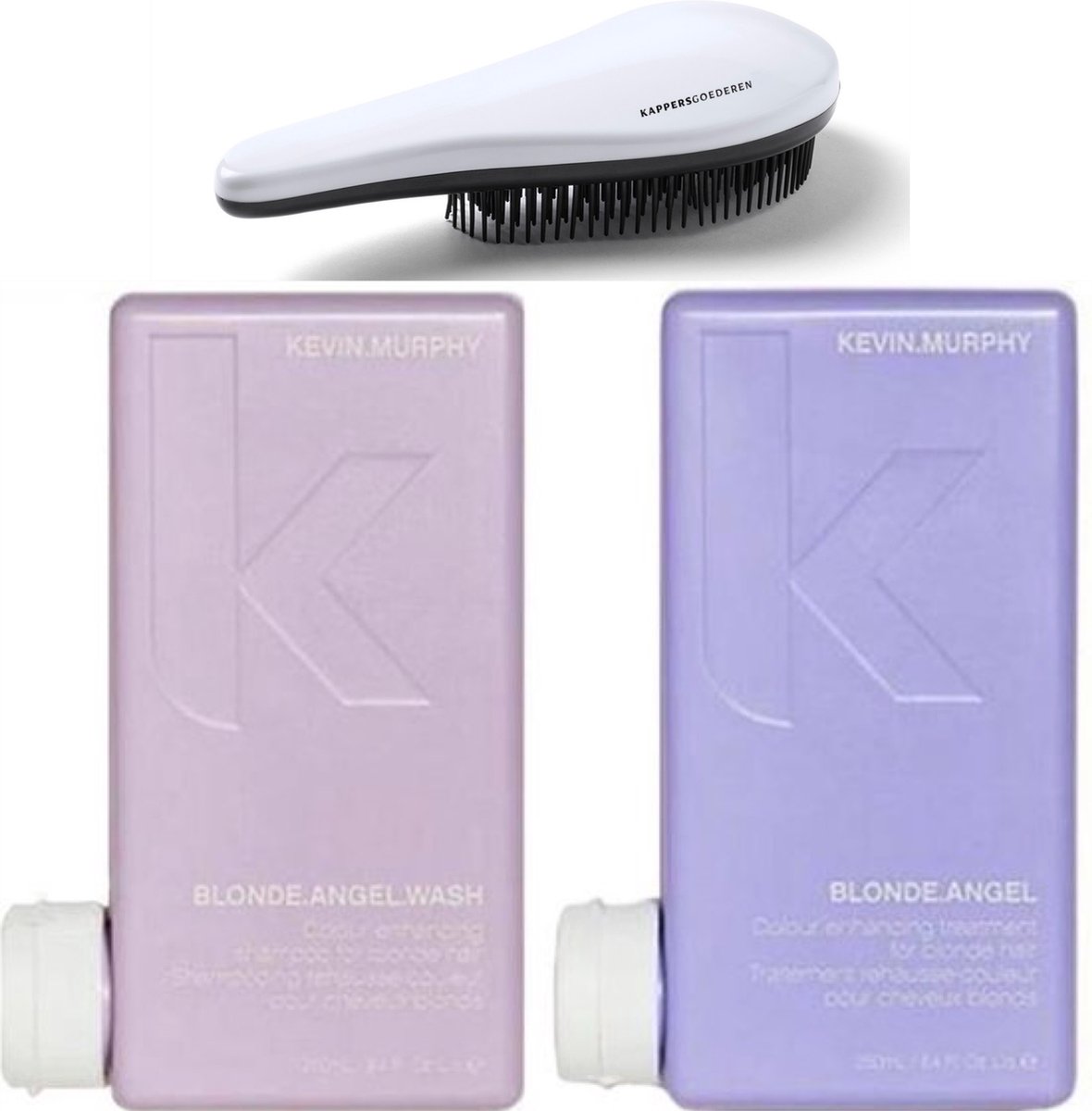 Kevin Murphy - Blonde Angel Set - Wash + Treatment + KG Ontwarborstel - Blond Haar Pakket - Blond.Angel