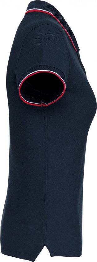 Kariban Damespolo korte mouwen K251 - Navy / Red / White - S
